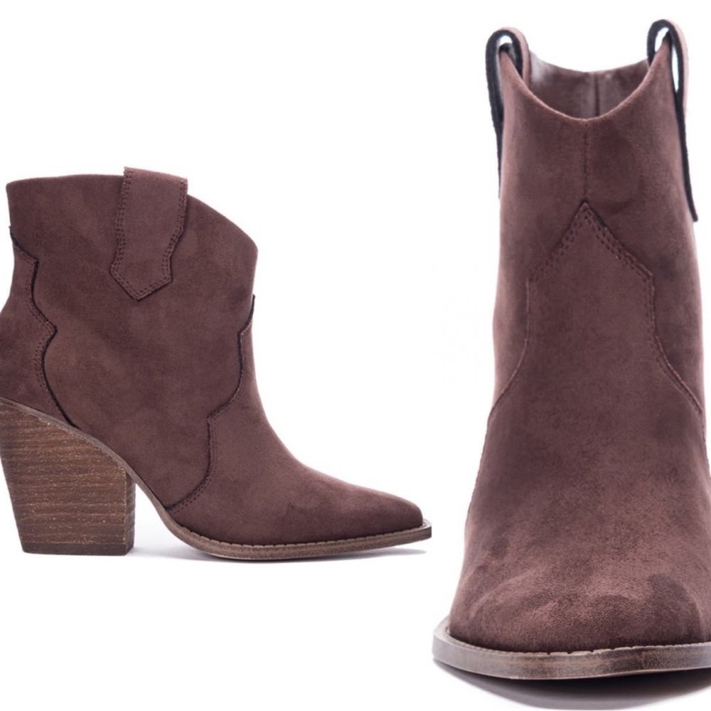 NIB NWT Chinese Laundry Women's Bonnie Ankle Boot 8.5 burgundy brown